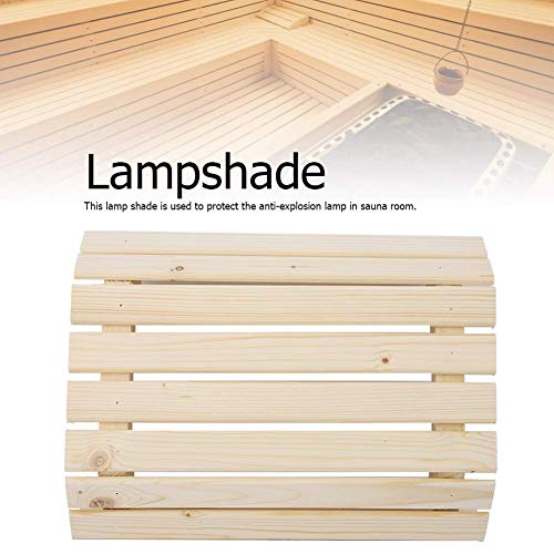 Sauna-Lampenschirm, aus Holz + halbrunder praktischer Sauna-Lampenschirm Anti-Explosions-Licht Lampenschirm Sauna-Zubehör - 3