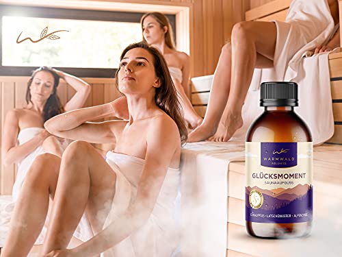 Saunaaufguss – Sauna Aufgussmittel mit natürlichen ätherischen Ölen – Saunaöl – Saunaduft – Eukalyptus-Latschenkiefer-Zirbe (Glücksmoment – 100 ml) - 7