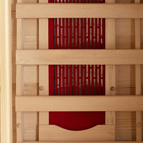 Home Deluxe – Infrarotkabine Redsun M – Keramikstrahler, Hemlocktanne, Maße: 120 x 105 x 190 cm | Infrarotsauna für 2 Personen, Sauna, Infrarot, Kabine - 8