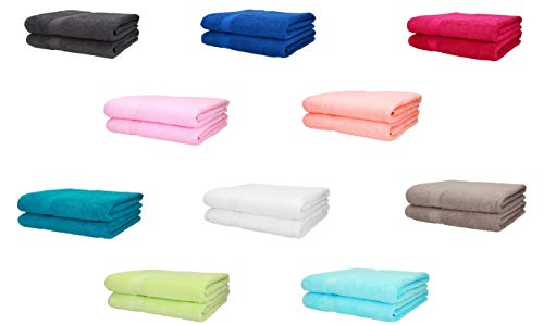 Betz 2 Stück Saunatücher Saunatuch Saunahandtuch Set Palermo 100% Baumwolle Frottier XXL Badetuch Strandtuch Größe 80 x 200 cm Farbe blau - 5