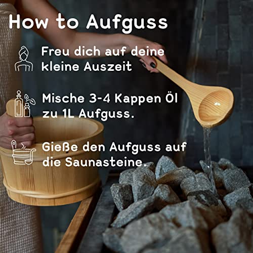 CozyNature Saunaaufguss Sauna Aufgussmittel | Sauna Zubehör | 4 Set – Eukalyptus Lemongrass Zirbe Lavendel – 100ml - 5