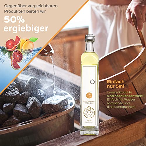 Saunaaufguss Saunation – Blutorange Aprikose – 50% ergiebiger – Sauna Aufgussmittel 1x100ml, natürlicher Saunaaufguss - 5