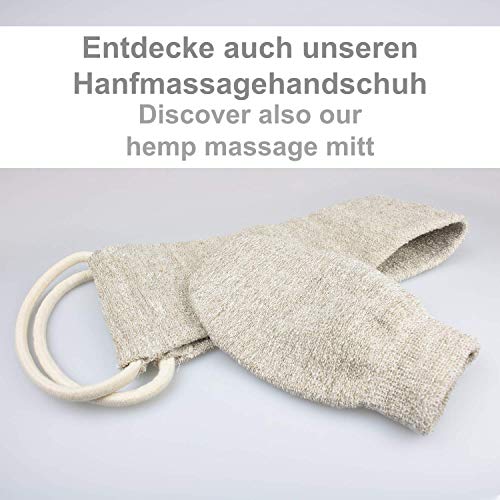 Massagehandschuh – Bio-Qualität – sanfte Reinigung und Peeling mit Massageeffekt. Made in Italy. Aus Bio-Hanf und Leinen. - 7