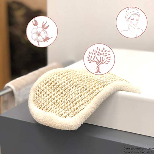 Sisal Massagehandschuh – Bio-Qualität – tiefgehender Peeling-Effekt durch grobe Struktur- Peeling am ganzen Körper - 5