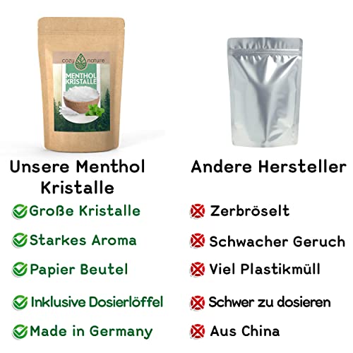 CozyNature Mentholkristalle 100g Menthol Kristalle 100% naturreines Minzöl - 2