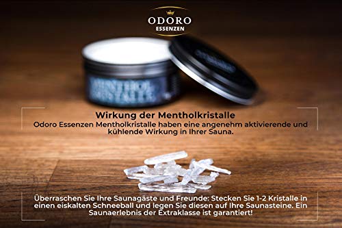 Mentholkristalle aus 100% reinem Menthol. 50g Sauna-Kristalle von Odoro Essenzen für Saunaaufguss - 3