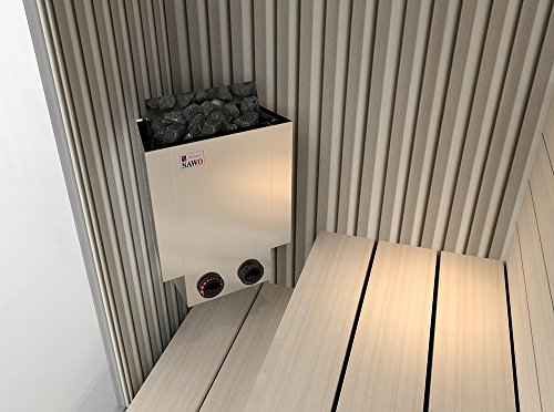 SAWO NORDEX MINI 3,6 kW Elektrische Saunaofen; mit integrierte Steuerung (NB-Modell); Multispannung: entweder Einphasig oder 2-Phasig - 3