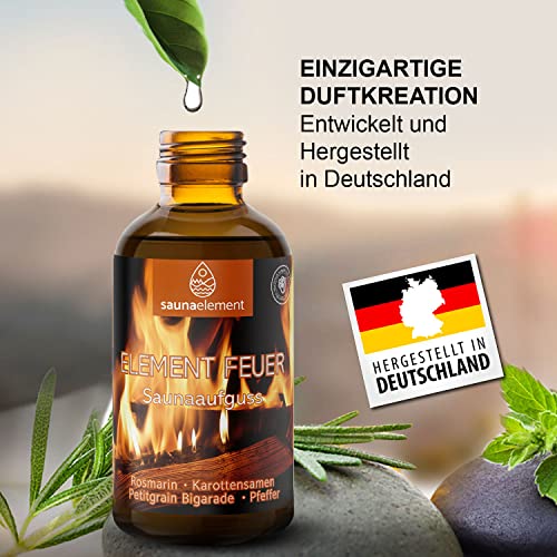 Saunaelement – Saunaaufguss mit 100% Bio-Öle. Feueraufguss Rosmarin 100ml - 5