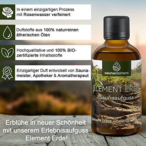 Saunaelement – Saunaaufguss mit 100% Bio-Öle. Erdaufguss Lavendel 100ml - 3