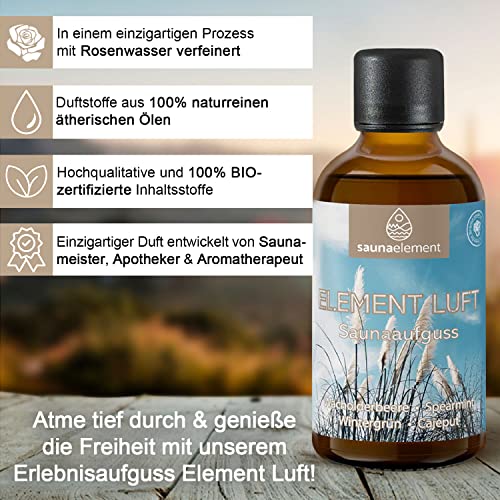 Saunaelement – Saunaaufguss mit 100% Bio-Öle. Luftaufguss Minze - 3