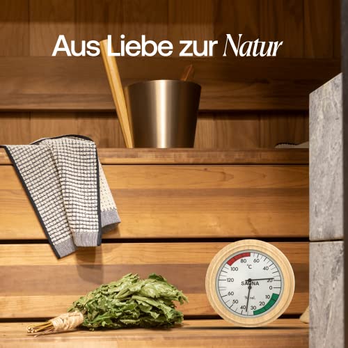 Nutrist® Sauna Thermometer Hygrometer Holz – 2 in 1 Anzeige für die perfekte Temperatur und Luftfeuchtigkeit - 6