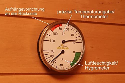 SUNNYDEALS Klassisches Sauna-Zubehörset 5-teilig, Sauna-Set aus naturbelassenem Holz - 6