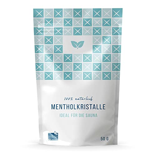 Mentholkristalle - zertifizierte Qualität - Kristalle für Sauna Aufguss - Eisminze Eiskristalle - 50g