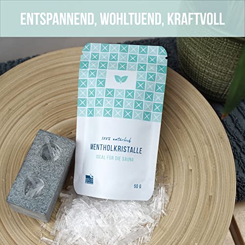 Mentholkristalle – zertifizierte Qualität – Kristalle für Sauna Aufguss – Eisminze Eiskristalle – 50g - 5