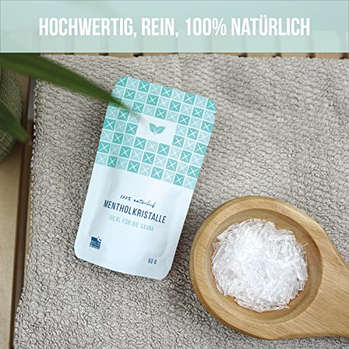 Mentholkristalle – zertifizierte Qualität – Kristalle für Sauna Aufguss – Eisminze Eiskristalle – 50g - 6