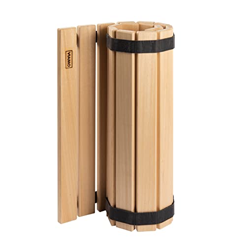 VIAMO® Sauna Bodenrost Rollrost Fussmatte aus Abachiholz 79,5 x 39,5 cm
