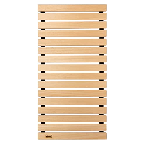 VIAMO® Sauna Bodenrost Rollrost Fussmatte aus Abachiholz 79,5 x 39,5 cm - 2