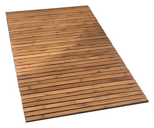 Kleine Wolke Holzmatte Level Badteppich, 100% Bambus, Natur, 115 x 60 cm, 4072202455