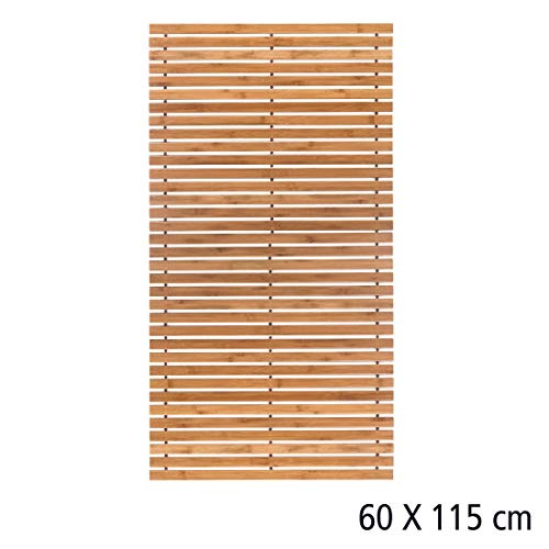 Kleine Wolke Holzmatte Level Badteppich, 100% Bambus, Natur, 115 x 60 cm, 4072202455 - 2