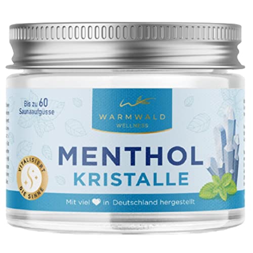 Warmwald - Mentholkristalle 100ml - Apotheker Qualität ideal für die Sauna - Saunaaufgüsse - Kristalle 100% aus natürlichem Menthol