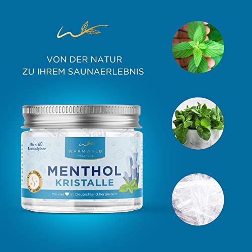 Warmwald – Mentholkristalle 100ml – Apotheker Qualität ideal für die Sauna – Saunaaufgüsse – Kristalle 100% aus natürlichem Menthol - 3