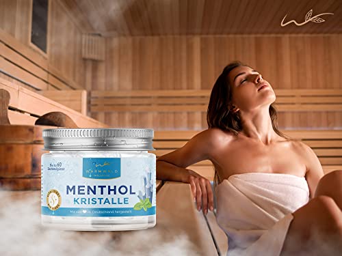 Warmwald – Mentholkristalle 100ml – Apotheker Qualität ideal für die Sauna – Saunaaufgüsse – Kristalle 100% aus natürlichem Menthol - 5