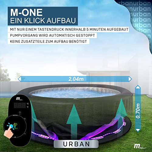 Miweba MSpa aufblasbarer Whirlpool 2022 Aurora U-AU06 Outdoor für 6 Personen – inkl. LED RGB – inkl. Ozon & UV-C-Reinigung – TÜV GS geprüft – Pool aufblasbar - 7