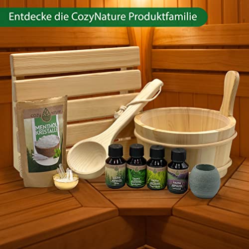 CozyNature Sauna Salz Peeling Honig Mandel 500 g | Für die Sauna, Dusche und Dampfbad | Meersalz Jojobaöl Vitamin E Body Scrub | Honig-Mandel, 500 Gramm - 8