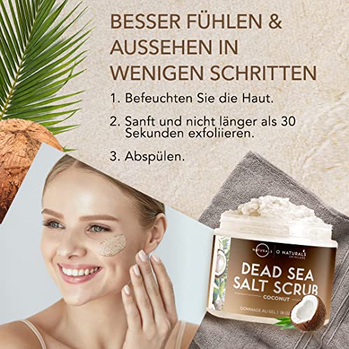 Körperpeeling Salt Body Scrub Peeling Gesicht Peeling Körper Coconut mit Vanilla 500g - 13