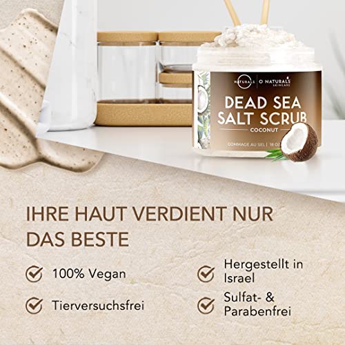 Körperpeeling Salt Body Scrub Peeling Gesicht Peeling Körper Coconut mit Vanilla 500g - 12