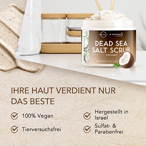 Körperpeeling Salt Body Scrub Peeling Gesicht Peeling Körper Coconut mit Vanilla 500g - 18