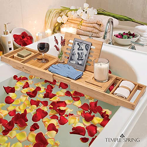 TEMPLE SPRING – Peelinghandschuh, Peeling Handschuh aus Bambus, Peeling Handschuhe, Badeschwamm Natur, Saunahandschuh, (Kornblumenblau) - 5