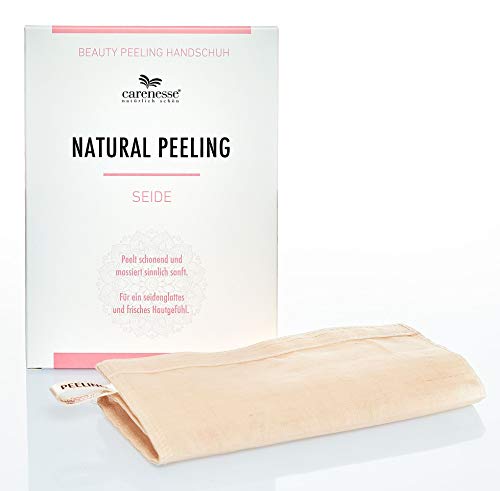 Carenesse Natural Peeling Peelinghandschuh Seide I Körperpeeling & Gesichtspeeling I Hamam Seidenhandschuh natürlich effektiv