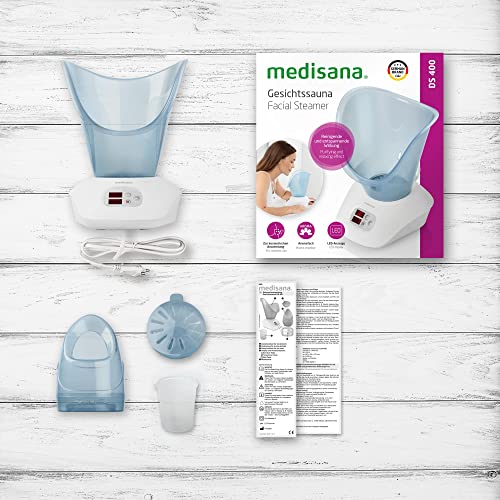 medisana DS 400 Gesichtssauna mit Aromafach, Gesichtsdampfer für eine porentiefe Gesichtsreinigung mit Nasenaufsatz und Überhitzungsschutz, Timerfunktion, Abschaltautomatik und LED-Anzeige - 7