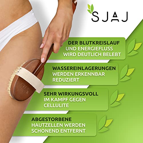 SJAJ Körperbürste – 100% vegane und plastikfreie Rückenbürste. Perfekt geeignet sowohl als Trockenbürste als auch Massagebürste - 5