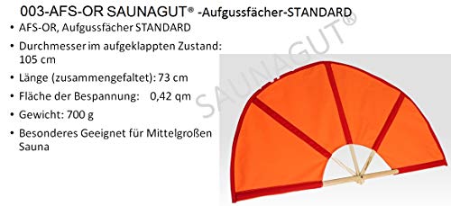 SAUNAGUT® Aufgussfächer STANDARD (Orange- Rot) - 9