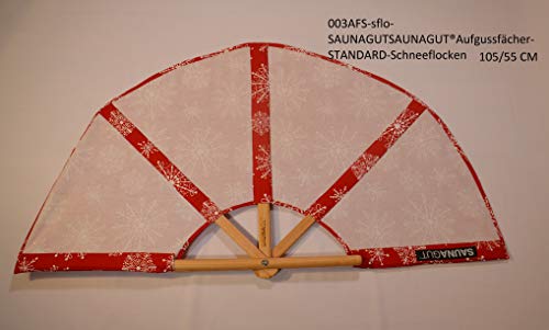 SAUNAGUT 003AFS-sflo-Aufgussfächer-STANDARD Farbe: rot/Schneeflocken - 2