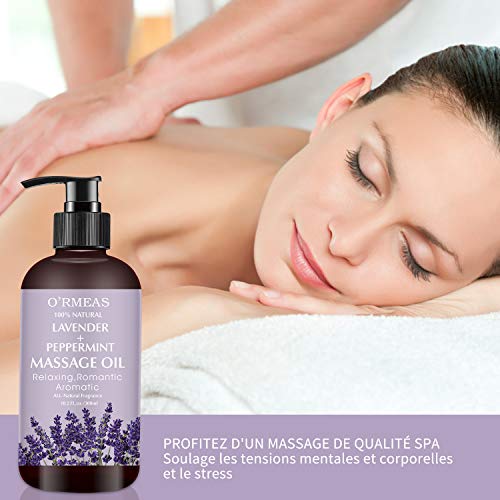 Massageöl für Erwärmen, Entspannen, Massieren Gelenkschmerzen Linderung, Lavendel Peppermint Massage Oil - 5