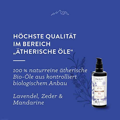 AllgäuQuelle® BIO Massageöl Allgäuer Nachtruhe mit 100% naturreinen ätherischen Ölen aus Lavendel, Zeder, Mandarine 100ml - 2