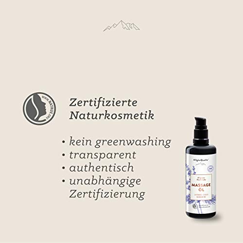 AllgäuQuelle® BIO Massageöl Allgäuer Nachtruhe mit 100% naturreinen ätherischen Ölen aus Lavendel, Zeder, Mandarine 100ml - 5