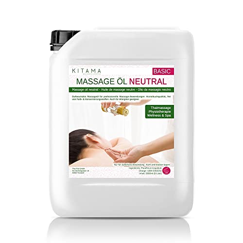 Kitama – 10L Massage-Öl Set: 5L Massageöl Neutral & Soft + 5L Massage-Öl Thai Sabai + DIN 45 Kanisterpumpe - 2