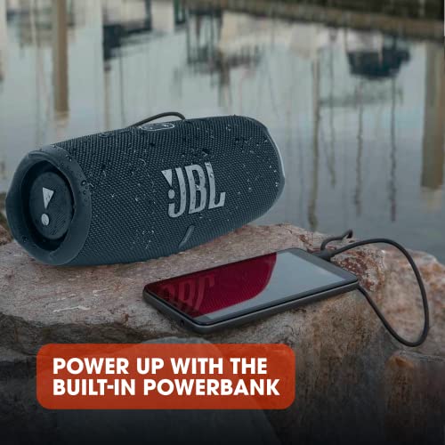 JBL Charge 5 Bluetooth-Lautsprecher in Petrol-Blau – Wasserfeste, portable Boombox mit integrierter Powerbank und Stereo Sound - 5