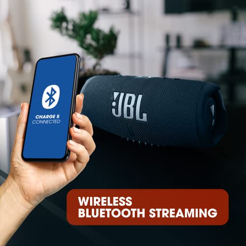 JBL Charge 5 Bluetooth-Lautsprecher in Petrol-Blau – Wasserfeste, portable Boombox mit integrierter Powerbank und Stereo Sound - 7