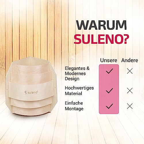 SULENO – Sauna Leuchte BELLA ECK, Saunalampe, Saunaleuchte aus Holz - 4