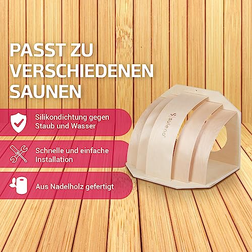 SULENO – Sauna Leuchte BELLA ECK, Saunalampe, Saunaleuchte aus Holz - 6