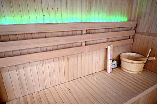 Finnische Sauna Calgary traditionelle Heimsauna Kabine mit LED Harvia Saunaofen - 7