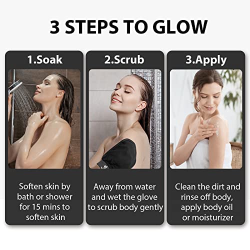 Koreanische Peeling-Handschuhe – 2 Stück, Peelinghandschuh für Bad – Peeling Handschuh Körperpeeling - 5