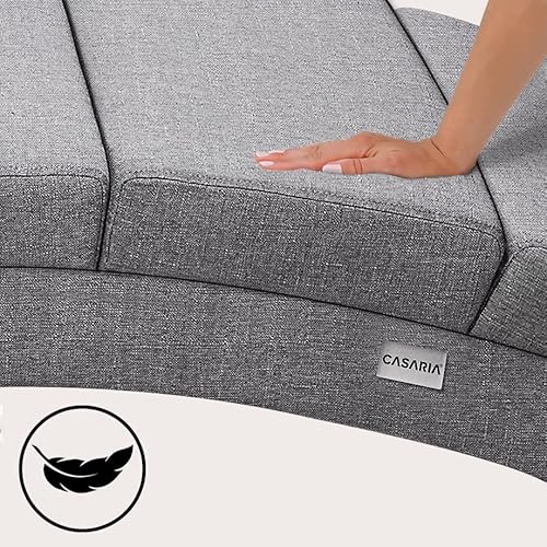 Casaria Relaxliege XXL Massage Heizfunktion 186x89x55cm Ergonomisch Stoff Gepolstert 180kg Chaiselongue Relaxsessel Grau - 8