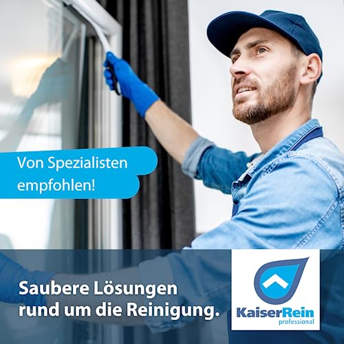 KaiserRein Glasreiniger mit Lotus- (Abperl-) Effekt gebrauchsfertig Spray 0,5L Leerflasche + 5 L Nachfüll Kanister Reiniger für alle Glas und Oberflächen - 6