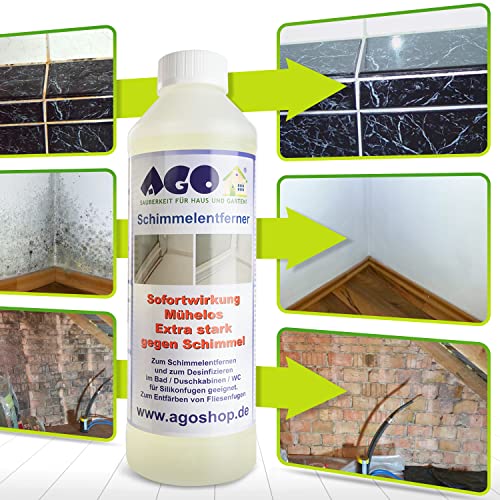 AGO® Schimmelentferner & Schimmelstop Set I Anti Schimmel Imprägnierung & Schimmel Blocker je 500ml - 6